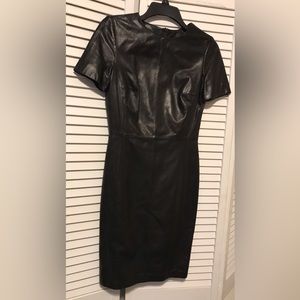 Black leather dress 0